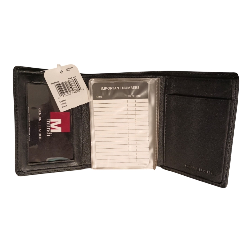 Leather Trifold Wallet NWT